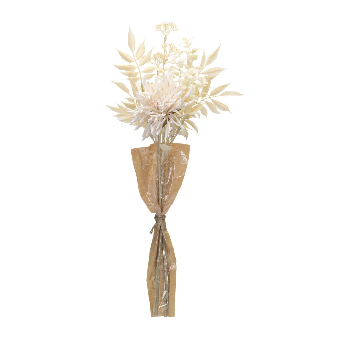 Melrose Bleached Chrysanthemum Artificial Floral Bouquet - 27" - Set of 2